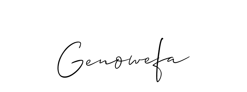 You should practise on your own different ways (Allison_Script) to write your name (Genowefa) in signature. don't let someone else do it for you. Genowefa signature style 2 images and pictures png