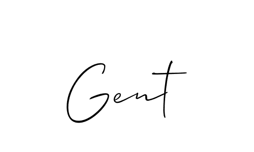 Gent  stylish signature style. Best Handwritten Sign (Allison_Script) for my name. Handwritten Signature Collection Ideas for my name Gent . Gent  signature style 2 images and pictures png