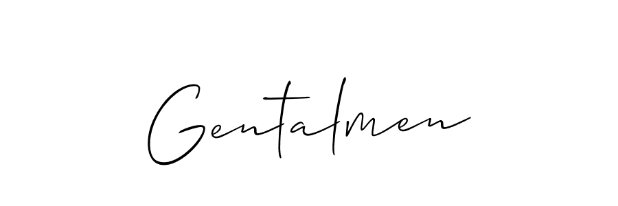 Design your own signature with our free online signature maker. With this signature software, you can create a handwritten (Allison_Script) signature for name Gentalmen. Gentalmen signature style 2 images and pictures png