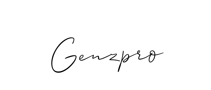 if you are searching for the best signature style for your name Genzpro. so please give up your signature search. here we have designed multiple signature styles  using Allison_Script. Genzpro signature style 2 images and pictures png