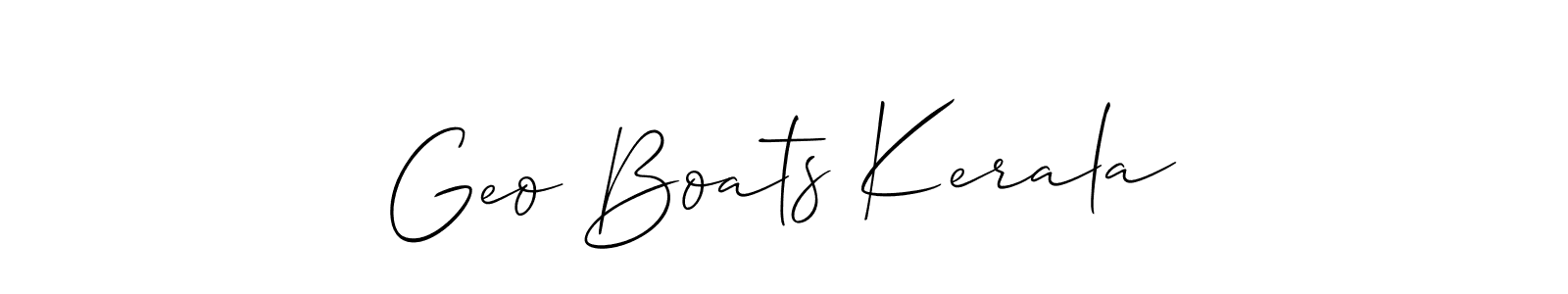 Also we have Geo Boats Kerala name is the best signature style. Create professional handwritten signature collection using Allison_Script autograph style. Geo Boats Kerala signature style 2 images and pictures png