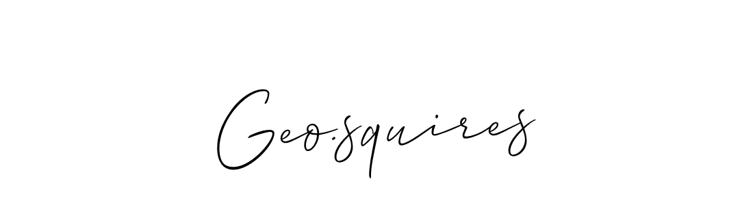 Create a beautiful signature design for name Geo.squires. With this signature (Allison_Script) fonts, you can make a handwritten signature for free. Geo.squires signature style 2 images and pictures png