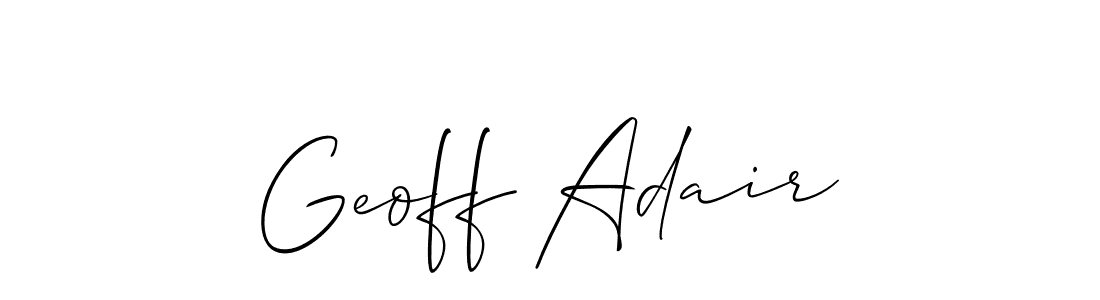 You can use this online signature creator to create a handwritten signature for the name Geoff Adair. This is the best online autograph maker. Geoff Adair signature style 2 images and pictures png