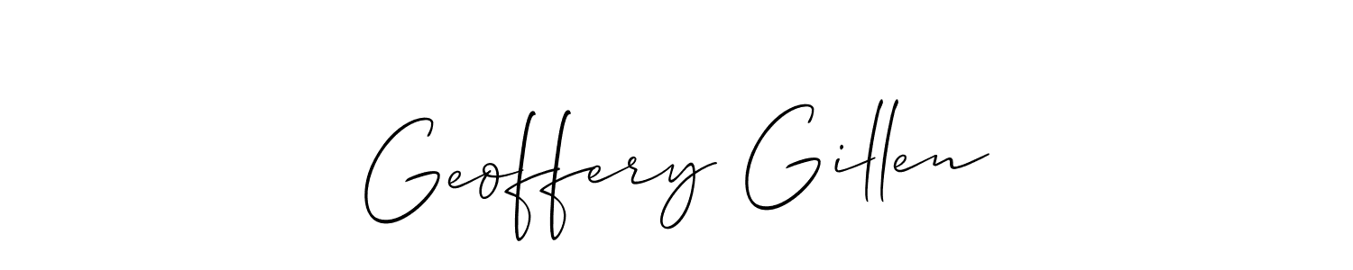 See photos of Geoffery Gillen official signature by Spectra . Check more albums & portfolios. Read reviews & check more about Allison_Script font. Geoffery Gillen signature style 2 images and pictures png