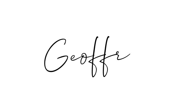 Allison_Script is a professional signature style that is perfect for those who want to add a touch of class to their signature. It is also a great choice for those who want to make their signature more unique. Get Geoffr name to fancy signature for free. Geoffr signature style 2 images and pictures png