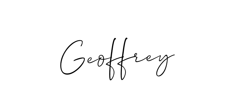 How to make Geoffrey name signature. Use Allison_Script style for creating short signs online. This is the latest handwritten sign. Geoffrey signature style 2 images and pictures png