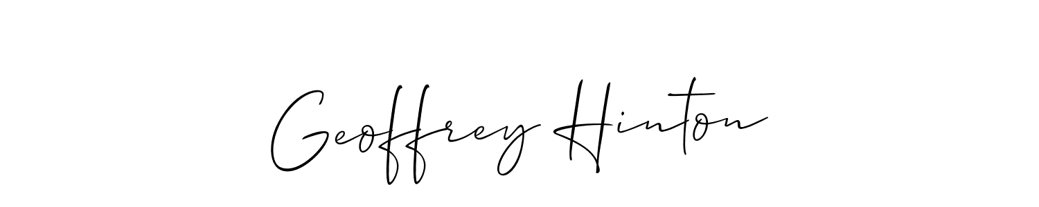 Make a beautiful signature design for name Geoffrey Hinton. With this signature (Allison_Script) style, you can create a handwritten signature for free. Geoffrey Hinton signature style 2 images and pictures png