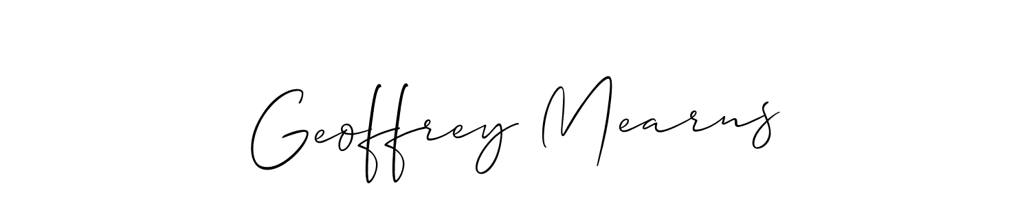 See photos of Geoffrey Mearns official signature by Spectra . Check more albums & portfolios. Read reviews & check more about Allison_Script font. Geoffrey Mearns signature style 2 images and pictures png