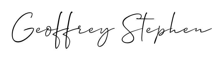 Elevate your brand with a stunning Geoffrey Stephen eSignature. The Allison_Script style provides a balanced, flowing aesthetic for everyday signing. Geoffrey Stephen signature style 2 images and pictures png