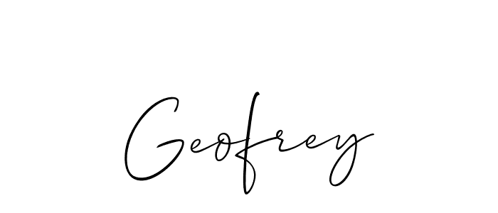 It looks lik you need a new signature style for name Geofrey. Design unique handwritten (Allison_Script) signature with our free signature maker in just a few clicks. Geofrey signature style 2 images and pictures png