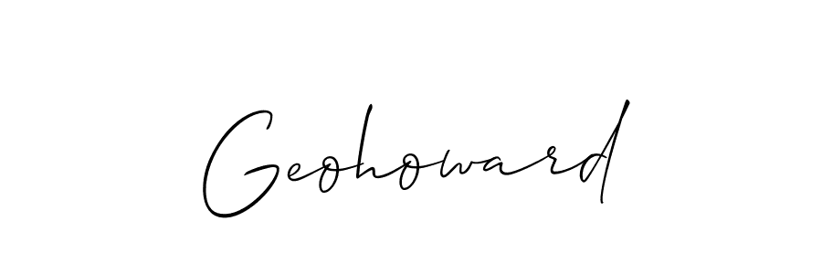 Once you've used our free online signature maker to create your best signature Allison_Script style, it's time to enjoy all of the benefits that Geohoward name signing documents. Geohoward signature style 2 images and pictures png