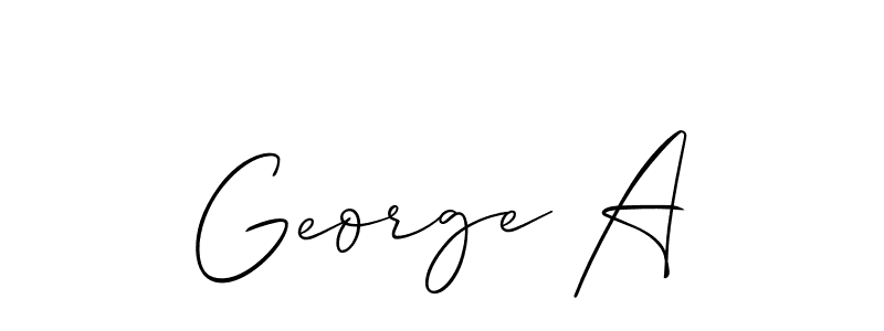 George A stylish signature style. Best Handwritten Sign (Allison_Script) for my name. Handwritten Signature Collection Ideas for my name George A. George A signature style 2 images and pictures png