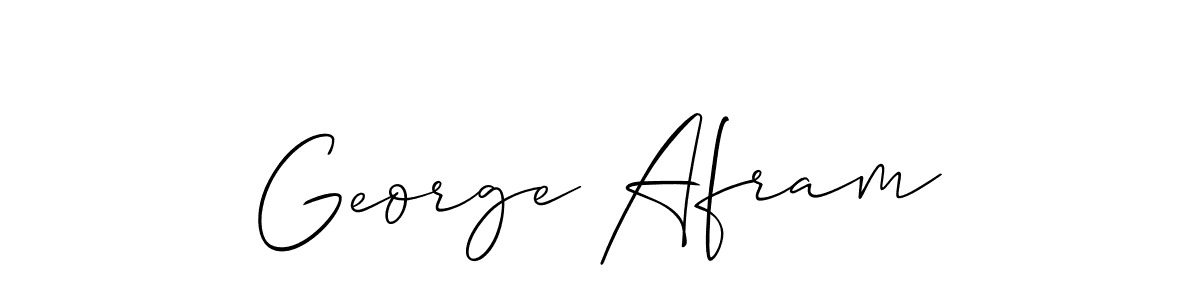 The best way (Allison_Script) to make a short signature is to pick only two or three words in your name. The name George Afram include a total of six letters. For converting this name. George Afram signature style 2 images and pictures png