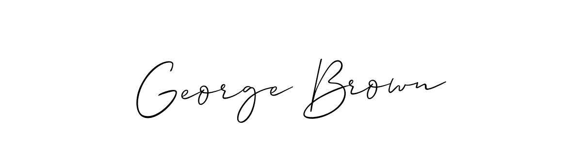 How to make George Brown signature? Allison_Script is a professional autograph style. Create handwritten signature for George Brown name. George Brown signature style 2 images and pictures png