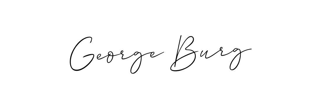 Use a signature maker to create a handwritten signature online. With this signature software, you can design (Allison_Script) your own signature for name George Burg. George Burg signature style 2 images and pictures png