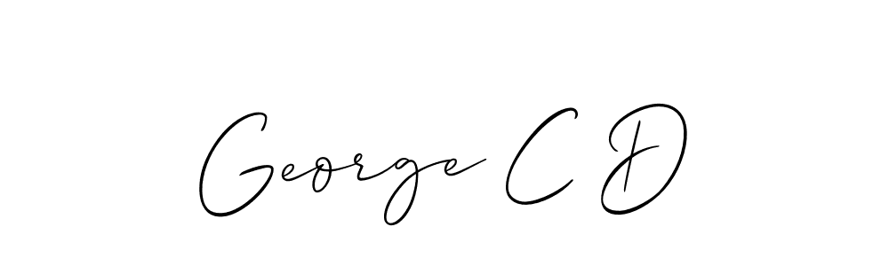 How to make George C D name signature. Use Allison_Script style for creating short signs online. This is the latest handwritten sign. George C D signature style 2 images and pictures png