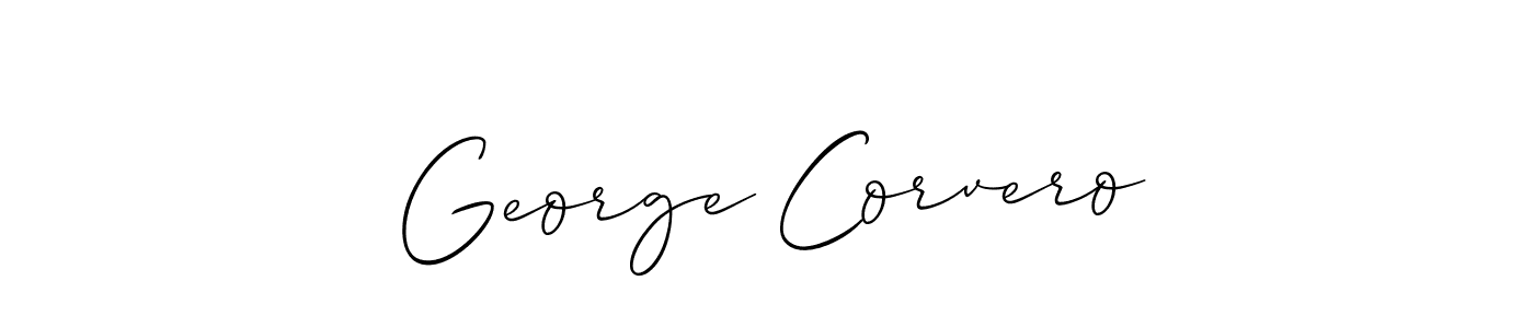 Allison_Script is a professional signature style that is perfect for those who want to add a touch of class to their signature. It is also a great choice for those who want to make their signature more unique. Get George Corvero name to fancy signature for free. George Corvero signature style 2 images and pictures png