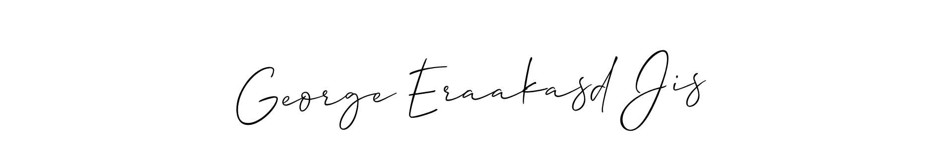 Use a signature maker to create a handwritten signature online. With this signature software, you can design (Allison_Script) your own signature for name George Eraakasd Jis. George Eraakasd Jis signature style 2 images and pictures png