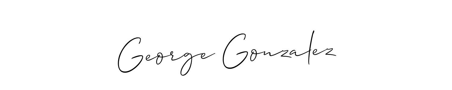 The best way (Allison_Script) to make a short signature is to pick only two or three words in your name. The name George Gonzalez include a total of six letters. For converting this name. George Gonzalez signature style 2 images and pictures png