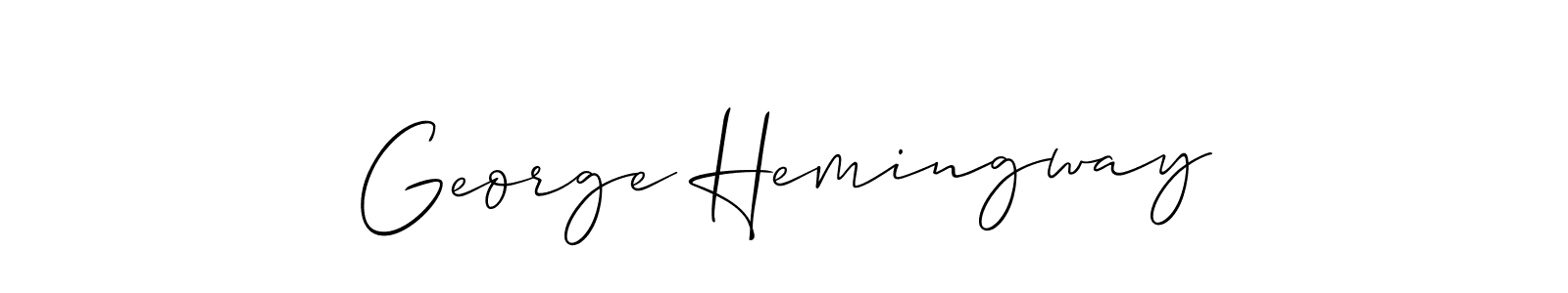 Use a signature maker to create a handwritten signature online. With this signature software, you can design (Allison_Script) your own signature for name George Hemingway. George Hemingway signature style 2 images and pictures png