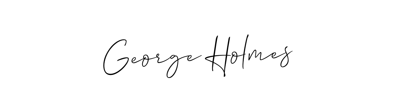 You should practise on your own different ways (Allison_Script) to write your name (George Holmes) in signature. don't let someone else do it for you. George Holmes signature style 2 images and pictures png