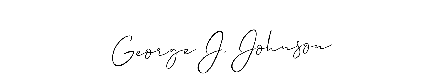 This is the best signature style for the George J. Johnson name. Also you like these signature font (Allison_Script). Mix name signature. George J. Johnson signature style 2 images and pictures png