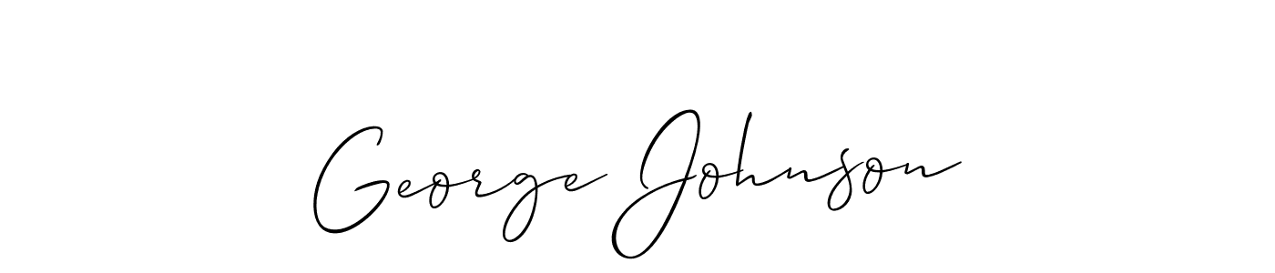 Create a beautiful signature design for name George Johnson. With this signature (Allison_Script) fonts, you can make a handwritten signature for free. George Johnson signature style 2 images and pictures png