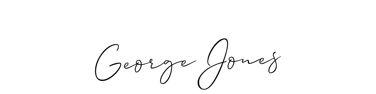 Design your own signature with our free online signature maker. With this signature software, you can create a handwritten (Allison_Script) signature for name George Jones. George Jones signature style 2 images and pictures png