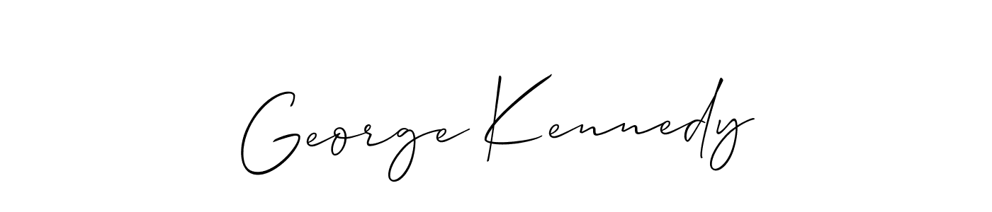 Make a beautiful signature design for name George Kennedy. With this signature (Allison_Script) style, you can create a handwritten signature for free. George Kennedy signature style 2 images and pictures png
