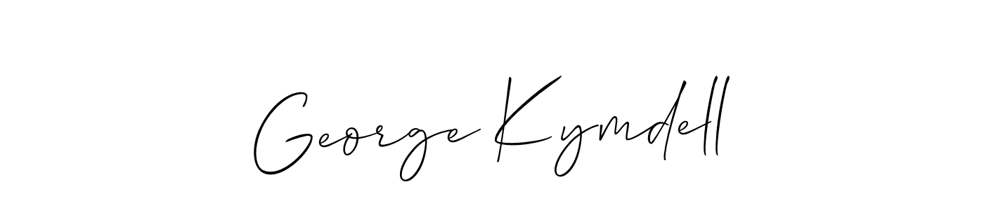 The best way (Allison_Script) to make a short signature is to pick only two or three words in your name. The name George Kymdell include a total of six letters. For converting this name. George Kymdell signature style 2 images and pictures png