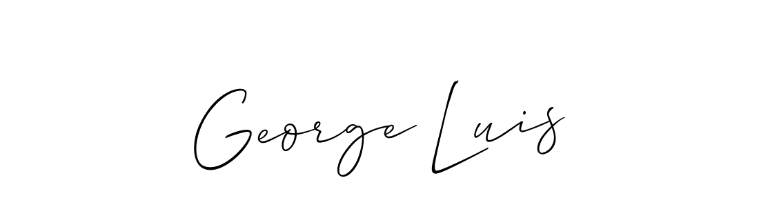 The best way (Allison_Script) to make a short signature is to pick only two or three words in your name. The name George Luis include a total of six letters. For converting this name. George Luis signature style 2 images and pictures png