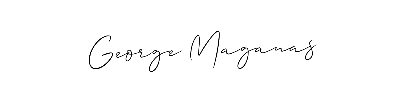 How to make George Maganas name signature. Use Allison_Script style for creating short signs online. This is the latest handwritten sign. George Maganas signature style 2 images and pictures png