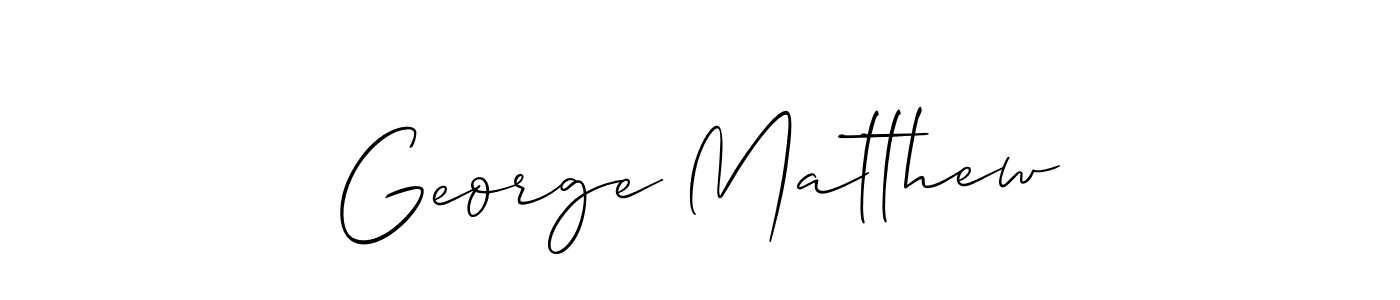 Make a beautiful signature design for name George Matthew. With this signature (Allison_Script) style, you can create a handwritten signature for free. George Matthew signature style 2 images and pictures png