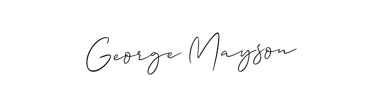 Also You can easily find your signature by using the search form. We will create George Mayson name handwritten signature images for you free of cost using Allison_Script sign style. George Mayson signature style 2 images and pictures png