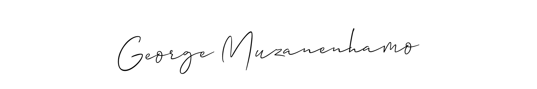 How to make George Muzanenhamo name signature. Use Allison_Script style for creating short signs online. This is the latest handwritten sign. George Muzanenhamo signature style 2 images and pictures png