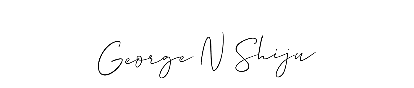 Create a beautiful signature design for name George N Shiju. With this signature (Allison_Script) fonts, you can make a handwritten signature for free. George N Shiju signature style 2 images and pictures png