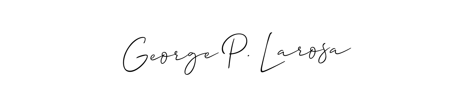 Create a beautiful signature design for name George P. Larosa. With this signature (Allison_Script) fonts, you can make a handwritten signature for free. George P. Larosa signature style 2 images and pictures png