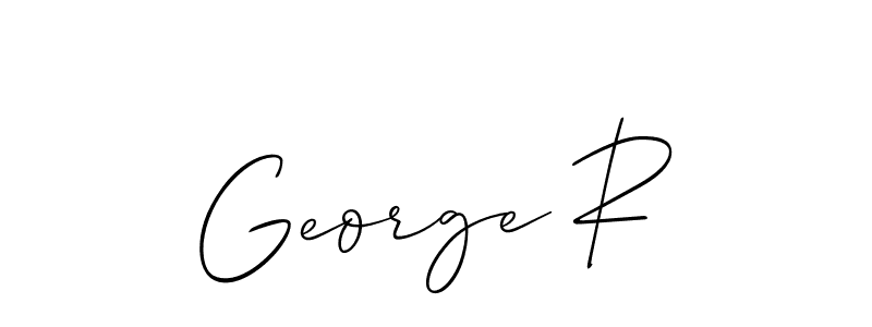You should practise on your own different ways (Allison_Script) to write your name (George R) in signature. don't let someone else do it for you. George R signature style 2 images and pictures png