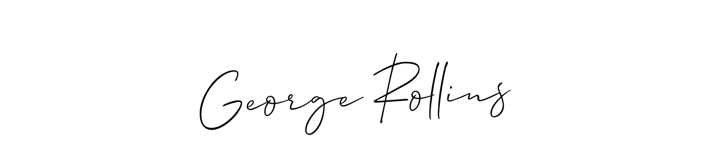 Make a beautiful signature design for name George Rollins. With this signature (Allison_Script) style, you can create a handwritten signature for free. George Rollins signature style 2 images and pictures png