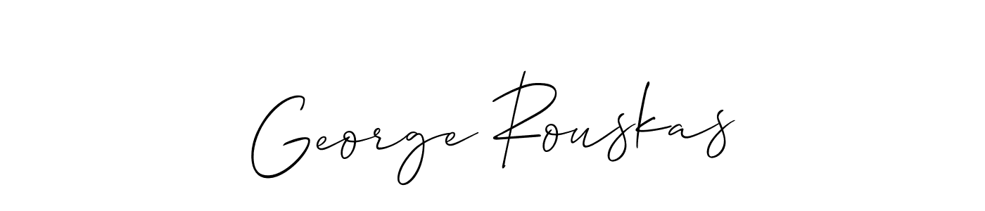Allison_Script is a professional signature style that is perfect for those who want to add a touch of class to their signature. It is also a great choice for those who want to make their signature more unique. Get George Rouskas name to fancy signature for free. George Rouskas signature style 2 images and pictures png