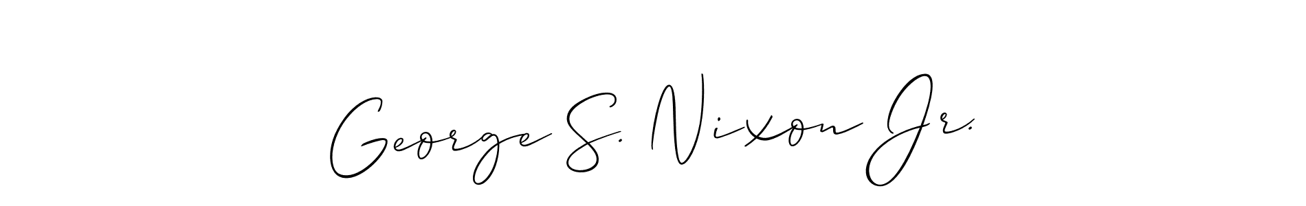 Also You can easily find your signature by using the search form. We will create George S. Nixon Jr. name handwritten signature images for you free of cost using Allison_Script sign style. George S. Nixon Jr. signature style 2 images and pictures png