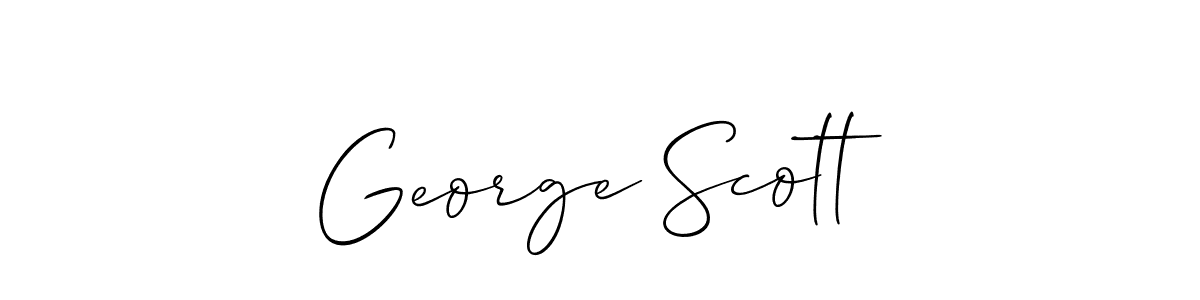 Make a beautiful signature design for name George Scott. With this signature (Allison_Script) style, you can create a handwritten signature for free. George Scott signature style 2 images and pictures png