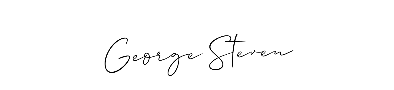 You should practise on your own different ways (Allison_Script) to write your name (George Steven) in signature. don't let someone else do it for you. George Steven signature style 2 images and pictures png