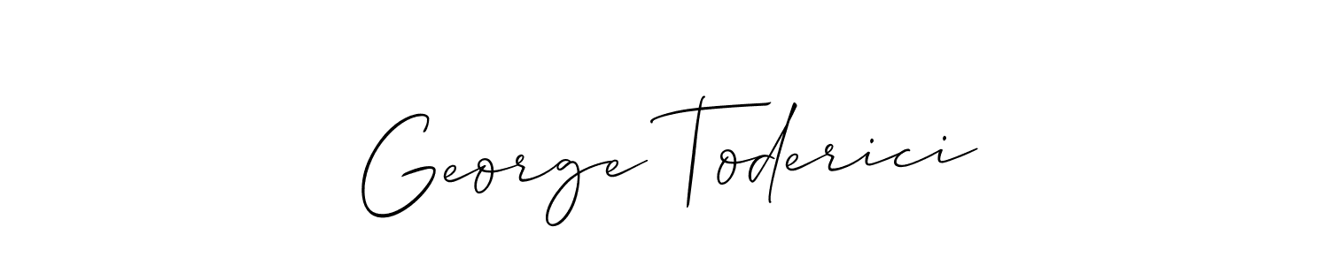 It looks lik you need a new signature style for name George Toderici. Design unique handwritten (Allison_Script) signature with our free signature maker in just a few clicks. George Toderici signature style 2 images and pictures png