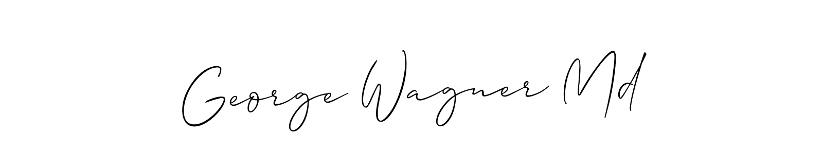 This is the best signature style for the George Wagner Md name. Also you like these signature font (Allison_Script). Mix name signature. George Wagner Md signature style 2 images and pictures png
