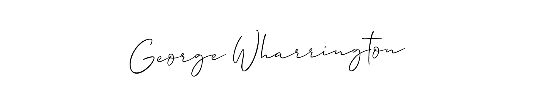 Also You can easily find your signature by using the search form. We will create George Wharrington name handwritten signature images for you free of cost using Allison_Script sign style. George Wharrington signature style 2 images and pictures png