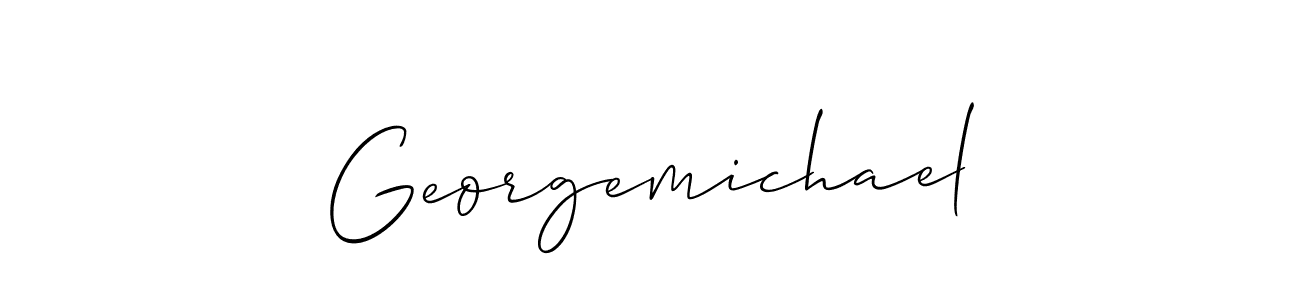 Make a beautiful signature design for name Georgemichael. With this signature (Allison_Script) style, you can create a handwritten signature for free. Georgemichael signature style 2 images and pictures png