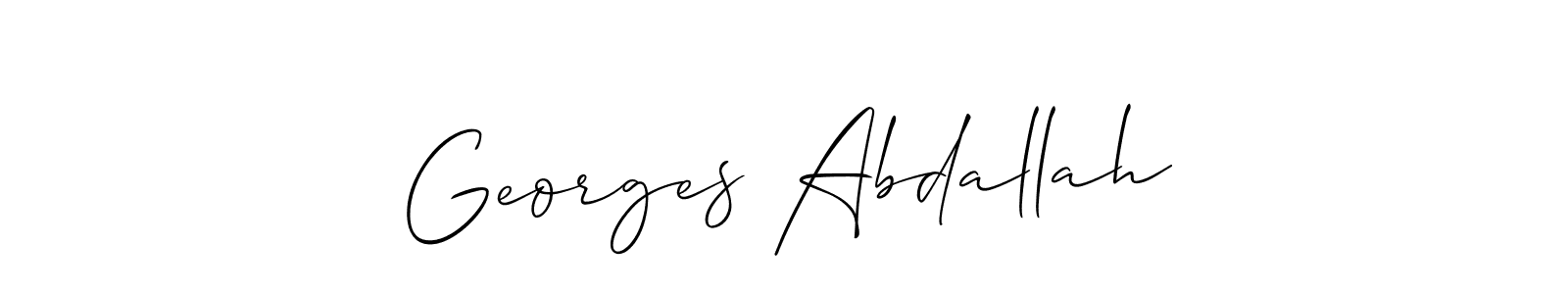 How to make Georges Abdallah name signature. Use Allison_Script style for creating short signs online. This is the latest handwritten sign. Georges Abdallah signature style 2 images and pictures png