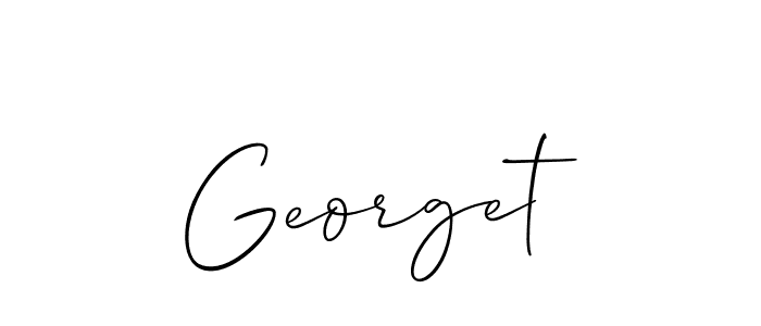 Design your own signature with our free online signature maker. With this signature software, you can create a handwritten (Allison_Script) signature for name Georget. Georget signature style 2 images and pictures png