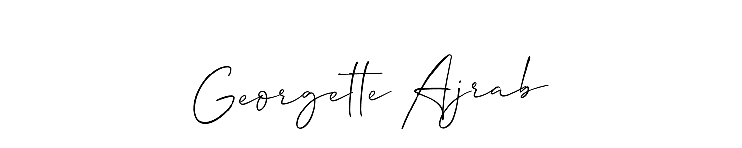 You should practise on your own different ways (Allison_Script) to write your name (Georgette Ajrab) in signature. don't let someone else do it for you. Georgette Ajrab signature style 2 images and pictures png